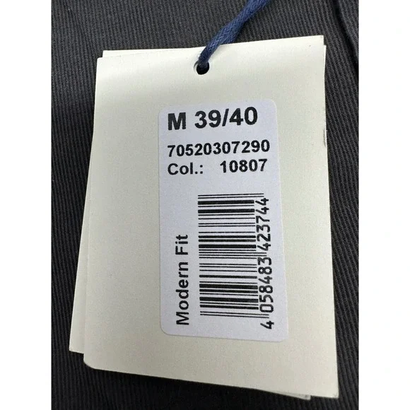 Haupt 1926 Mens Charcoal Grey Corduroy Shirt Modern Fit Button Down M 39/40 NEW - Picture 2 of 8